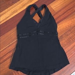 Black Lululemon Work Out Top